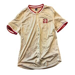 NWOT SHEIN Men Letter Graphic Striped Trim Mesh Shirt